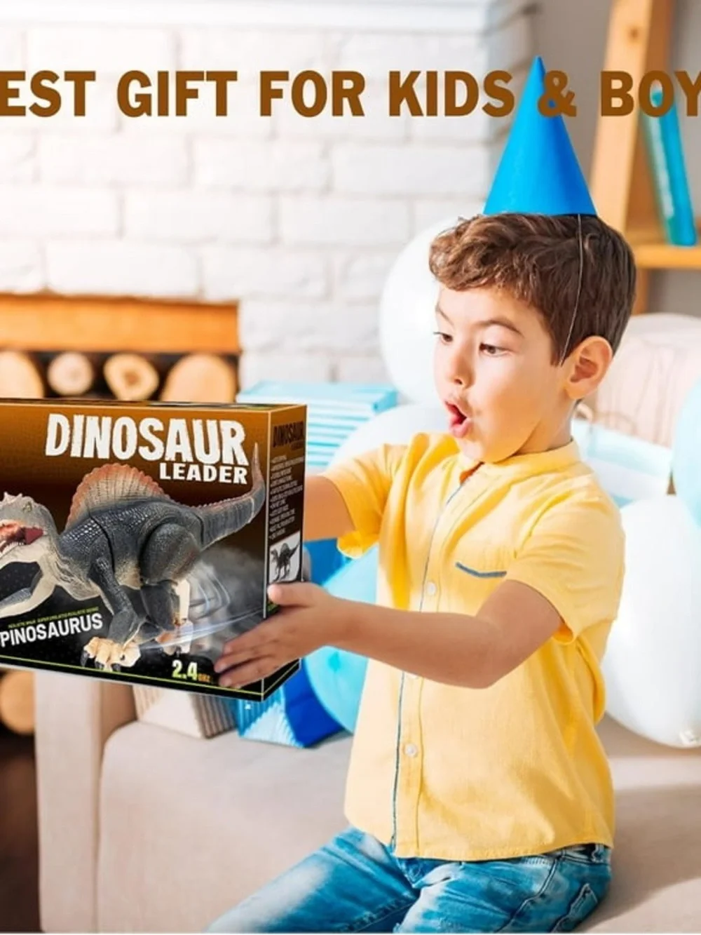 Remote Control Spinosaurus Dinosaur Toy - Black and Brown NEW